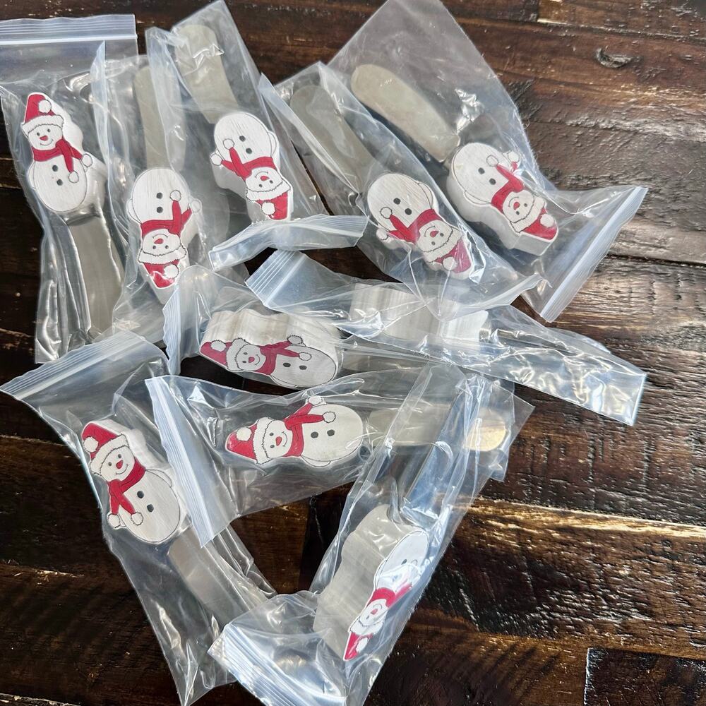 Sieral 10 Pcs Christmas Cheese and Butter Spreader Snowman (C238)